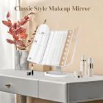 Trifold Makeup Mirror with Lights and Magnification