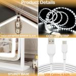 Lighted Hollywood Vanity Makeup Mirror with 5X Magnification