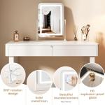 Dripex 3-in-1 Lighted Makeup Mirror with Bluetooth