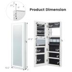 Giantex Touch Screen Lighted Jewelry Cabinet Mirror