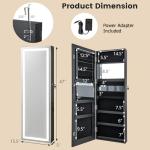 LED Jewelry Cabinet with Lighted Full Length Mirror