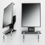 Fogless Shower Mirror with Adjustable Squeegee