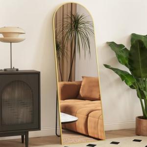Tall Arched Full-Length Mirror with Stand