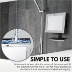 Fogless Shower Mirror with Squeegee - Adjustable Design