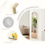 Tall Arched Full-Length Mirror with Stand