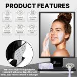 Fogless Shower Mirror with Adjustable Squeegee