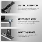 Fogless Shower Mirror with Adjustable Squeegee