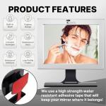 Fogless Shower Mirror with Squeegee - Adjustable Design