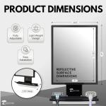 Fogless Shower Mirror with Adjustable Squeegee