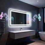Olyvren 48"x28" LED Bathroom Mirror with Bluetooth