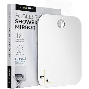 Fogless Shower Mirror with Razor Holder - 6x8in