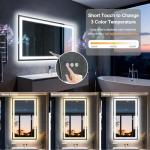 Olyvren 48"x28" LED Bathroom Mirror with Bluetooth