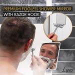 Fogless Shower Mirror with Removable Razor Holder