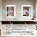 Olyvren 24"x32" LED Bathroom Mirror with Bluetooth