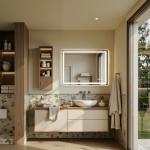 40X30 Dimmable LED Backlit Bathroom Mirror