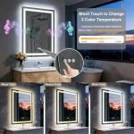 Olyvren 24"x32" LED Bathroom Mirror with Bluetooth