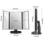 Lighted Trifold Vanity Mirror with LED and Magnification