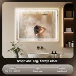 40X30 Dimmable LED Backlit Bathroom Mirror