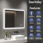 DeerValley 32" x 40" Smart LED Bathroom Mirror