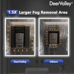 DeerValley 32" x 40" Smart LED Bathroom Mirror