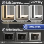 DeerValley 32" x 40" Smart LED Bathroom Mirror