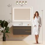 40X30 Dimmable LED Backlit Bathroom Mirror