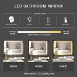 36x28 Inch LED Bathroom Mirror with Anti-Fog