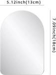 JODFIAT Magnetic Semicircle Wall Mirror - 5.12x7.09 Inch