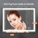 36x28 Inch LED Bathroom Mirror with Anti-Fog