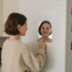 JODFIAT Magnetic Semicircle Wall Mirror - 5.12x7.09 Inch