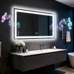 Olyvren 40"x28" LED Bathroom Mirror with Bluetooth