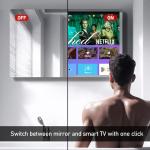 32-Inch Waterproof Smart Mirror TV with Voice Assistant