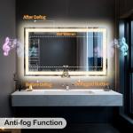 Olyvren 40"x28" LED Bathroom Mirror with Bluetooth