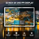 32-Inch Waterproof Smart Mirror TV with Voice Assistant