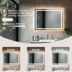 Dimmable 24"x32" LED Bathroom Mirror with Anti-Fog