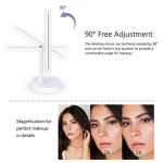 Lighted Trifold Vanity Makeup Mirror with Magnification