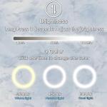 30-Inch Black Round LED Bathroom Mirror with Lights