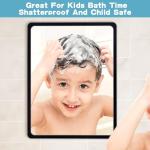 Fog-Free Shower Mirror with 3M Adhesive Black Frame