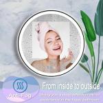 30-Inch Black Round LED Bathroom Mirror with Lights