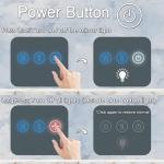 30-Inch Black Round LED Bathroom Mirror with Lights