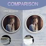 30-Inch Black Round LED Bathroom Mirror with Lights
