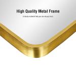 Gold Arched Full Length Floor Mirror with Stand