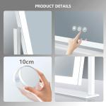 Lighted Hollywood Vanity Makeup Mirror with 10X Magnification