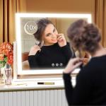 Lighted Hollywood Vanity Makeup Mirror with 10X Magnification