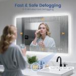 36"x36" LED Bathroom Mirror with Bluetooth Speaker