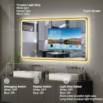 Smart Vanity Mirror with Touchscreen TV and LED Lights