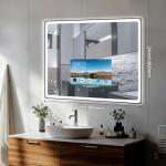 Smart Vanity Mirror with Touchscreen TV and LED Lights