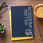 Custom Royal Blue Leather Journal - 12 Designs