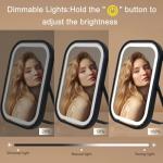 LED Travel Makeup Mirror with Touch Screen Lights