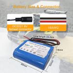 12V Rechargeable Li-ion Battery Pack with Charger